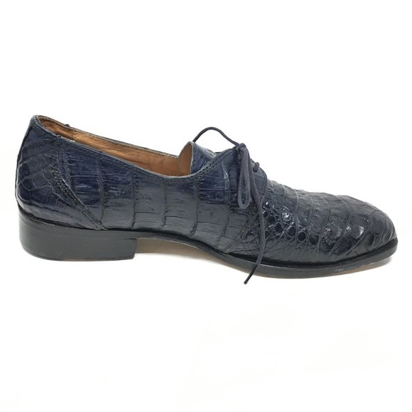 David Eden Oxfords Shoe Size 9 Blue Full Alligator main image 4
